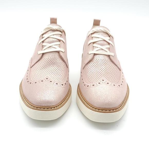 Cole Haan Women's Originalgrand Platform Wing Tip Oxford Rose Gold Shimmer - Picture 4 of 11